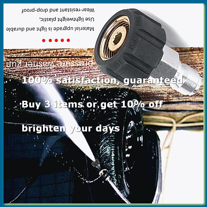 Pressure Washer Twist Connect M22 14mm x 1/4 inch Quick Disconnect Plug High Pressure