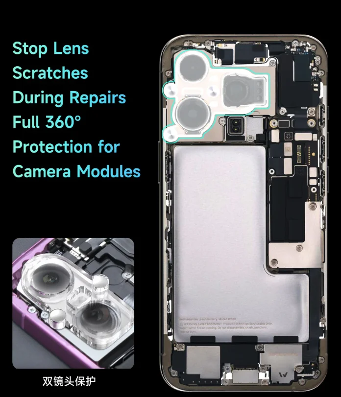 MECHANIC Magnetic Blue Light Lens cover for IP12 to 16promax with Magnetic Precision Fit Snaps perfectly onto lenses in one step