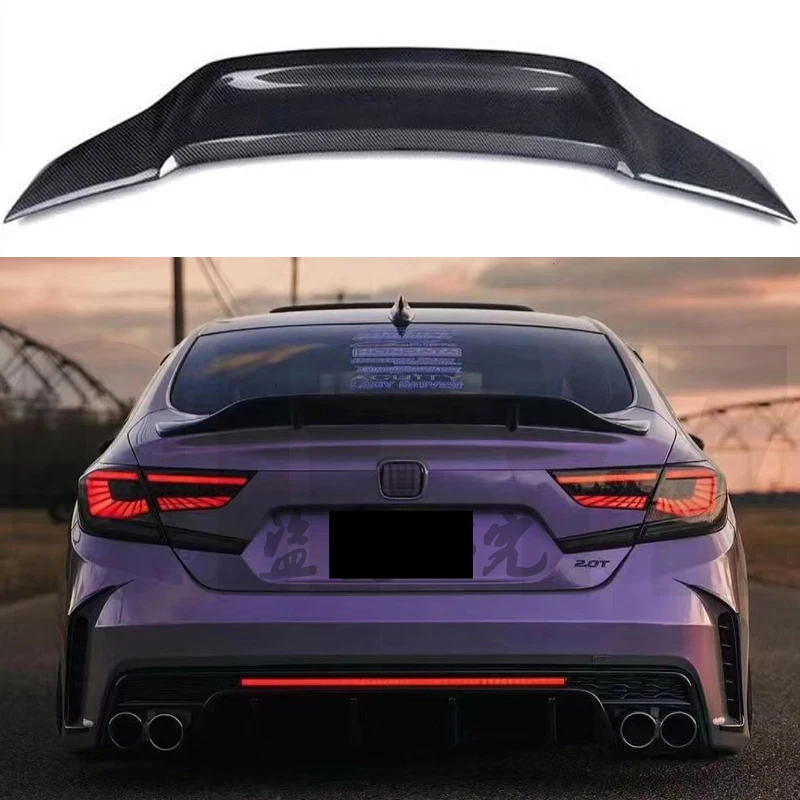 For Honda Accord 10th Generation 2018 2019 2020 2021 2022 Forged Real Carbon Fiber Rear Trunk Lip Spoiler Wing Car Accessories