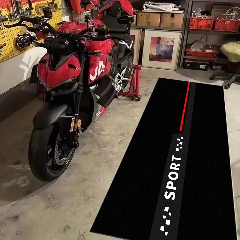 VIKAMA Graffiti Racing Pit Mat Anti Slip Waterproof Rug Private Motorbike Garage Workshop Parking Floor Decor