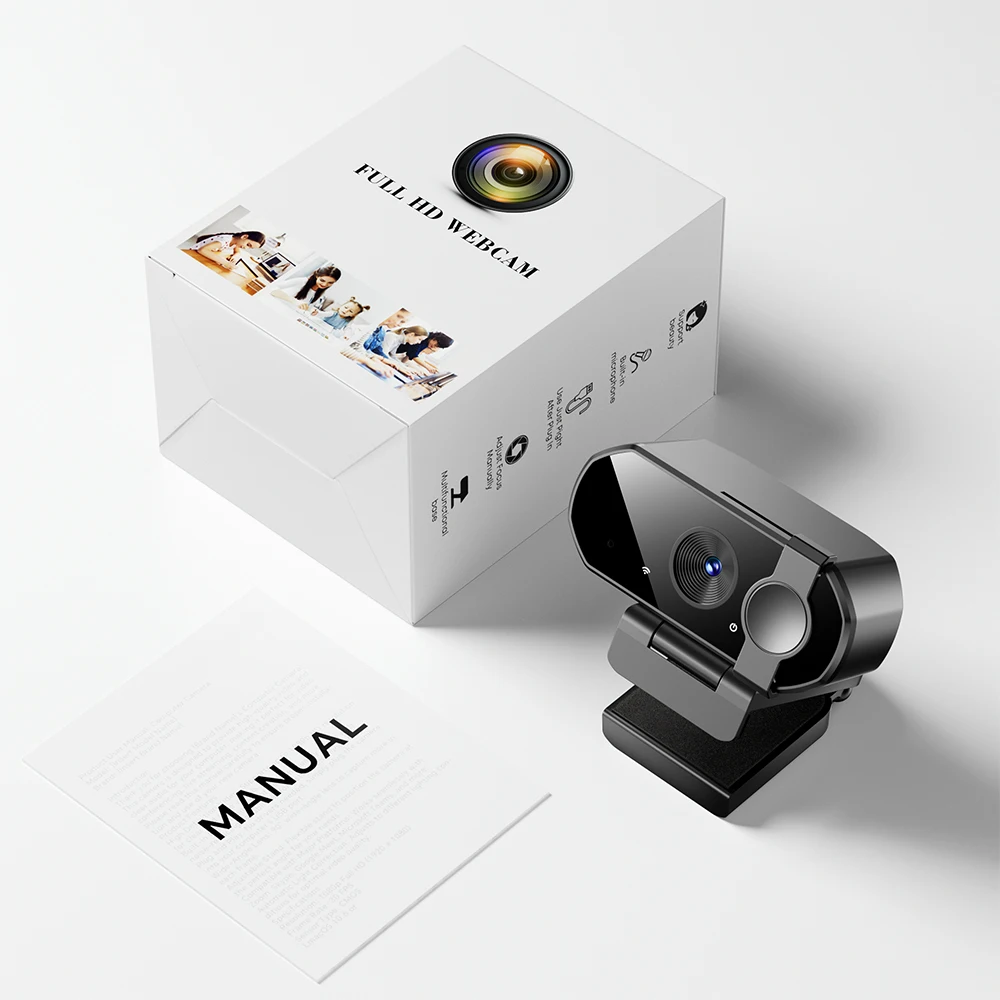 1080P FHD Computer Camera with Built-in Microphone, USB Plug & Play, Full HD 1080P Video, Compact Design for Streaming, Online C