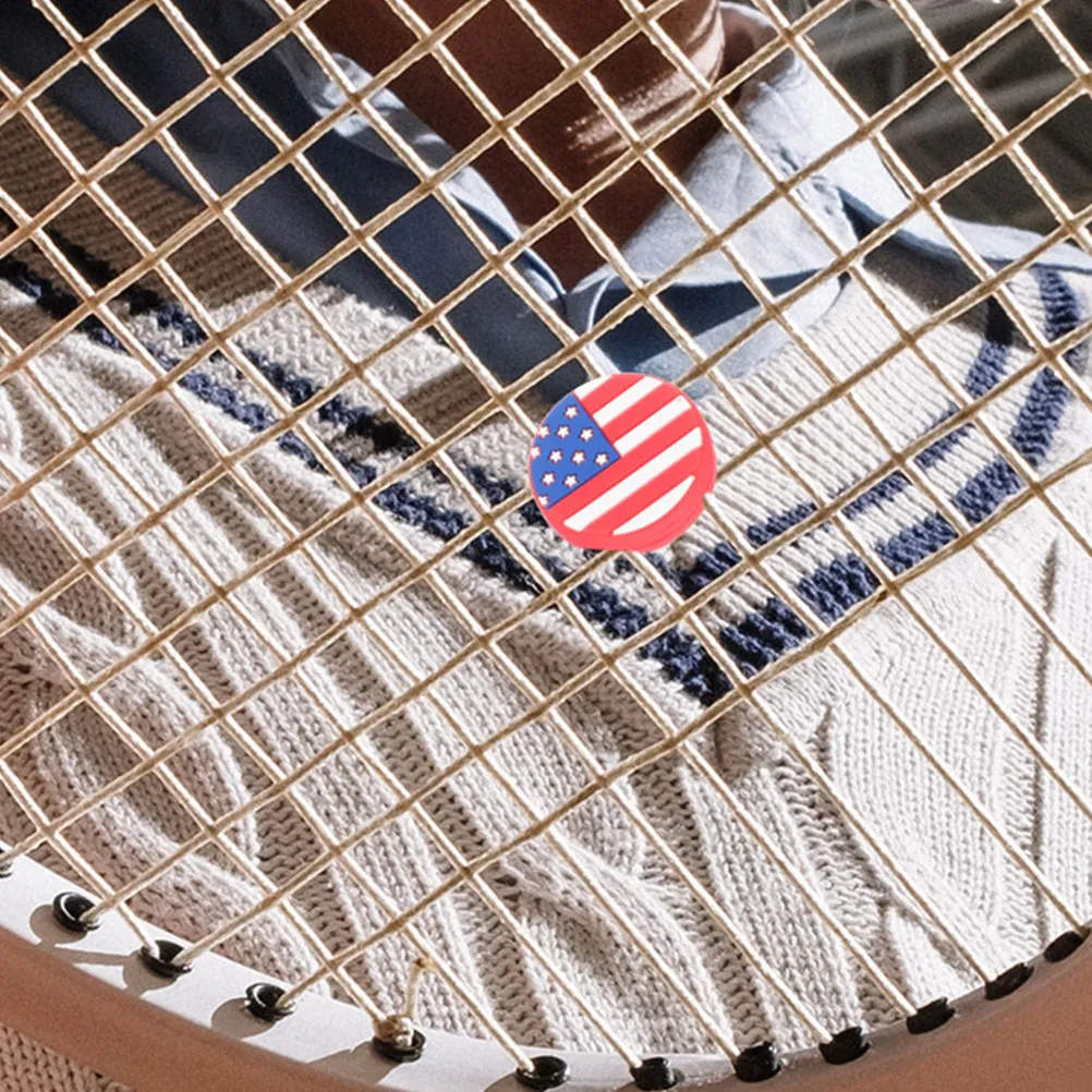 

5Pcs Tennis Racket Dampeners Silicone Material National Flag Design Vibration Absorbers Tennis Racket Dampener