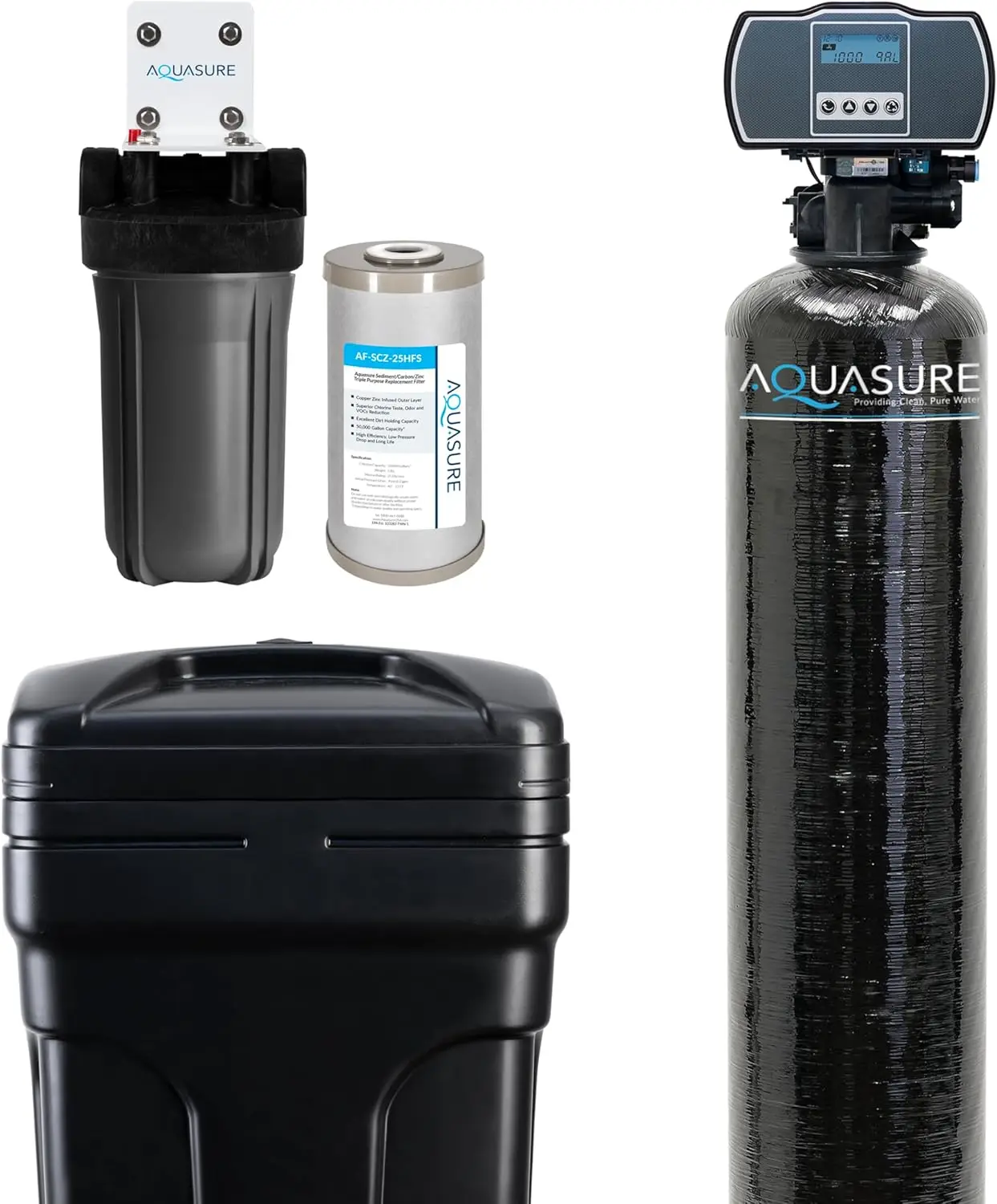 

Aquasure Harmony Series 30,000 Grains Whole House Water Softener with High Performance Automatic Digital Metered Control Head