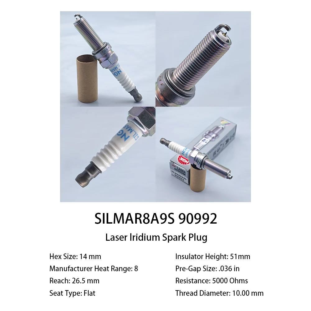 1pcs NGK Spark Plug SILMAR8A9S 90992 Suitable For Some Models Of CRF1000 CRF1000L2 CRF1100L CRF1100L4 SXS10S2X SXS10S4 etc