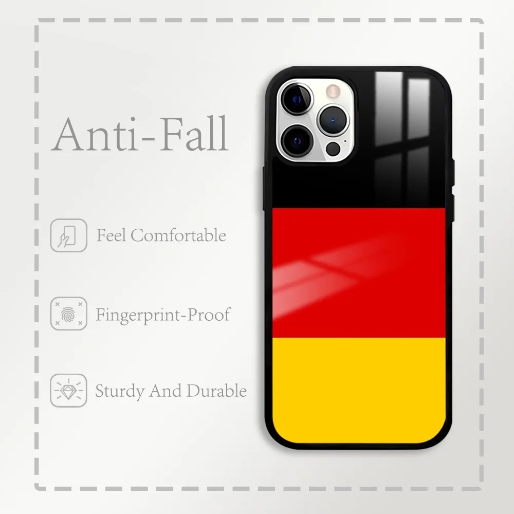 Funda de teléfono con patrón de bandera de Alemania para IPhone 16 15 14 13 12 11 Pro Xs Max Mini Plus Celulares Funda dura Dropshipping