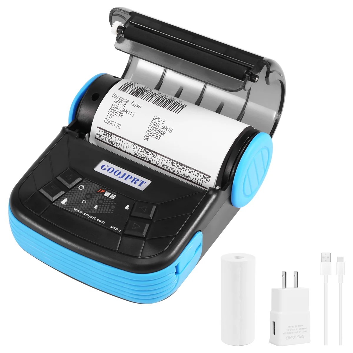 -3 80mm Bluetooth 2.0 Mini Thermal Printer Exquisite Design Portable Receipt Printer For Android Ios US Plug