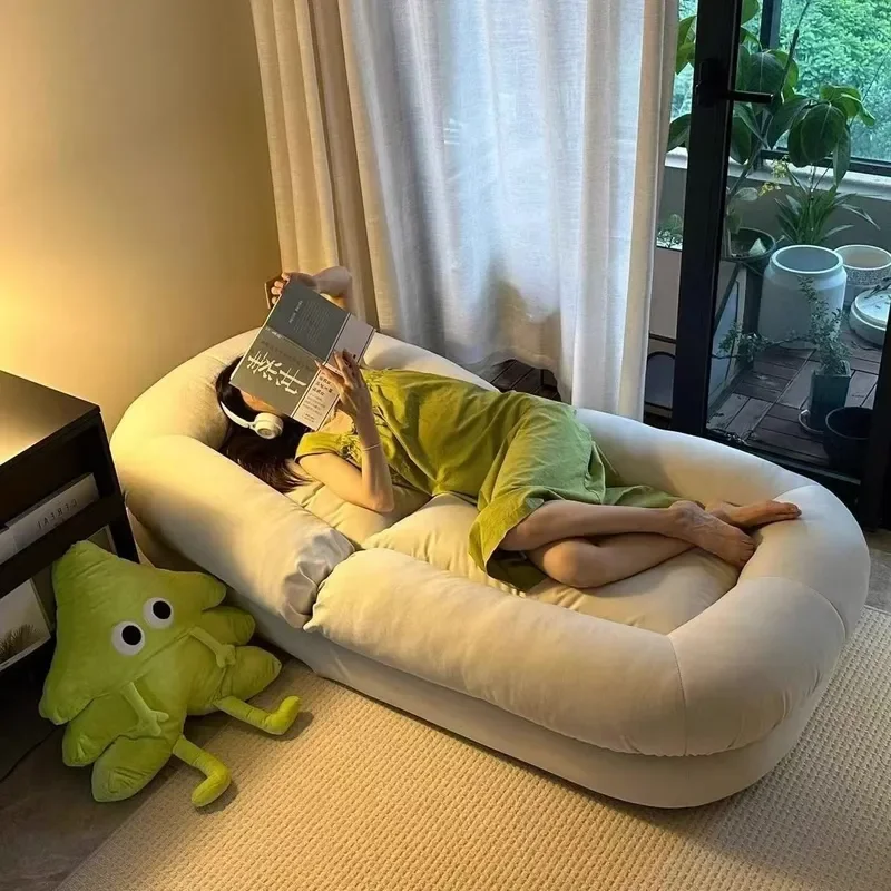 for Human Kennel Lazy Sofa Internet Celebrity Sofa Bed Tatami Folding Balcony Living Room Bedroom Sitting Reclining Sofa