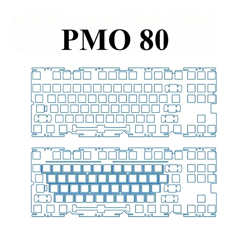 For PMO 80 Keyboard Positioning Board Customized PP PC POM FR4 Carbon Fiber Plate for Gaming Mechanical Keyboard Accessories