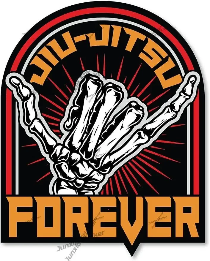 Brazilian Jiu Jitsu Forever Sticker Brazilian Jiu-Jitsu Decal for Cars Bumper Cups Laptops Camper Laptop Phone Decal Accessories