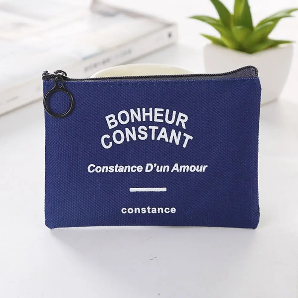 

Durable Canvas Coin Bag Mini Cosmetic Bag Card Holder Women Girls