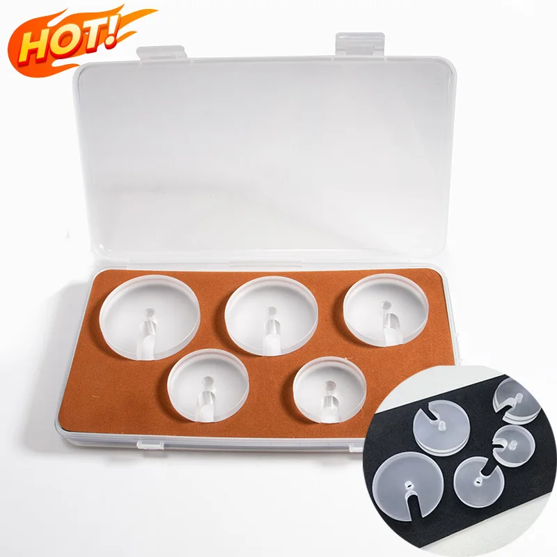 5pcs/box Assort Size Watch Crystal Pressing Die Watch Repair Tool Watch Glass Press Dies Set Watch Repair Accessories