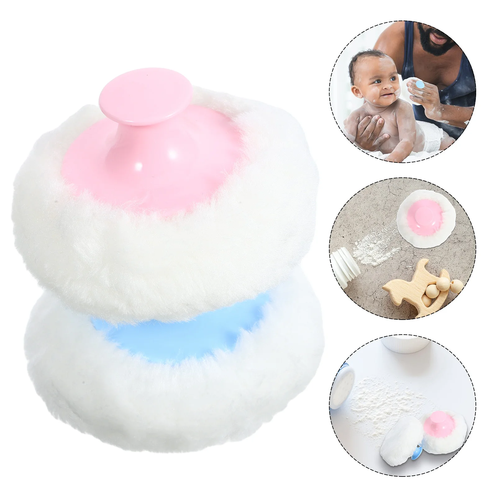 4 PCS Powder Puff Adult Summer Baby Sponge Newborn Dry Corn Starch Lightweight Children's Talcum