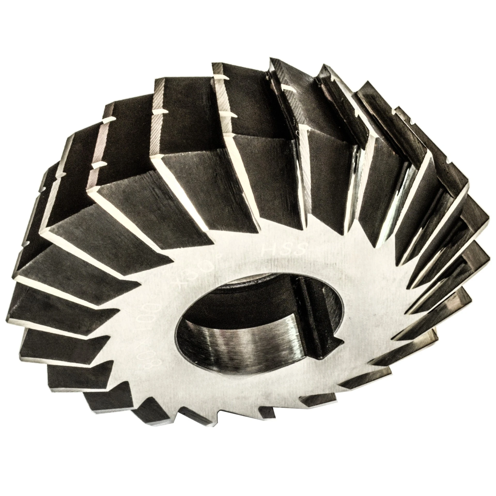 High speed steel asymmetric double angle milling cutter