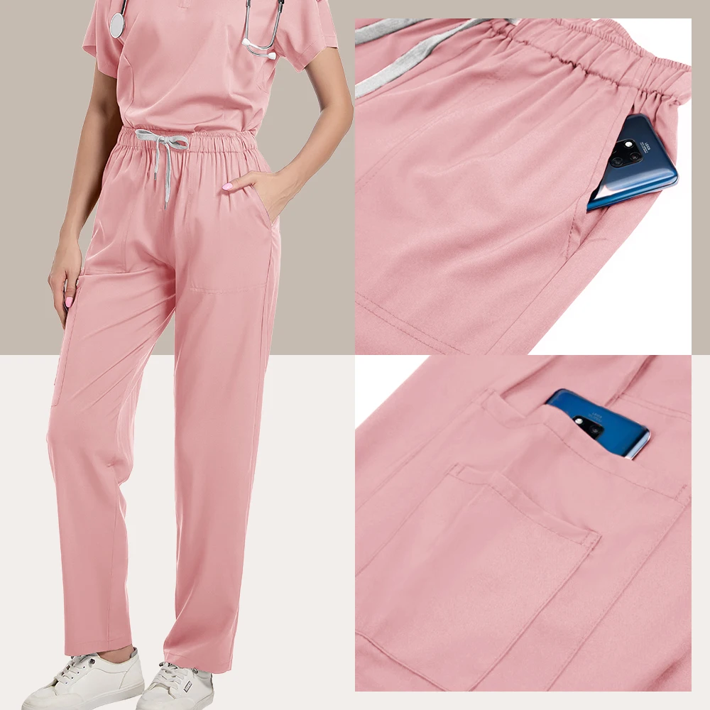 Summer Thin Elastic Pet Hospital Nursing Home Care Hand Washing Clothes Jogging Clothes Nursing Clothes Women's Set