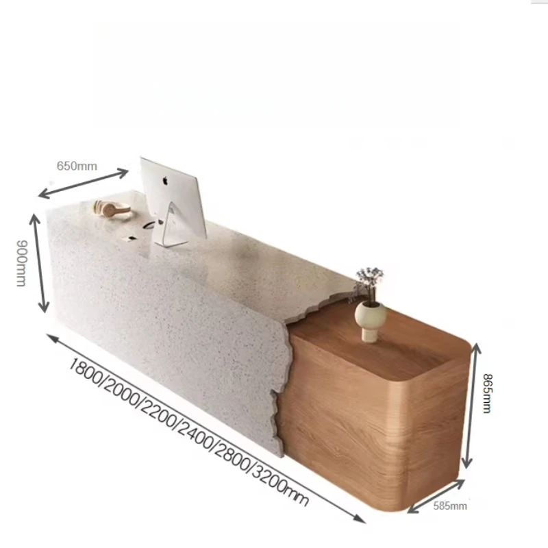 Escritorio de recepción para empresas de diseño, mesa de oficina, escritorios de computadora, mobiliario para centro de atención al cliente
