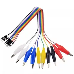 20cm 30cm 10pin Double-end Alligator Clips jump Wire Male Female Crocodile Clip Test Lead Jumper Wire Line Cable DIY Connection