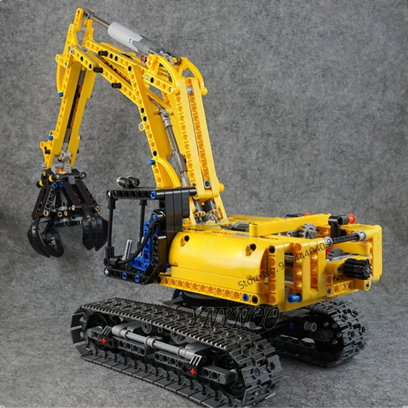 Auf Lager 720 stücke 2 in 1 Engineering technische Bagger Bausteine Modell Moc Bulldozer Ziegel Spielzeug Jungen Geburtstag Geschenkset