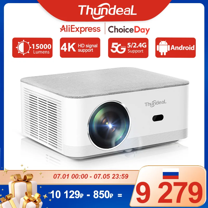 Мини проектор ThundeaL TD92 Pro Full HD 1080P 4K WiFi Android проектор для фильмов проектор для дома домашний кинотеатр портативный проектор видеопроектор проекторы видеопроектор для дома