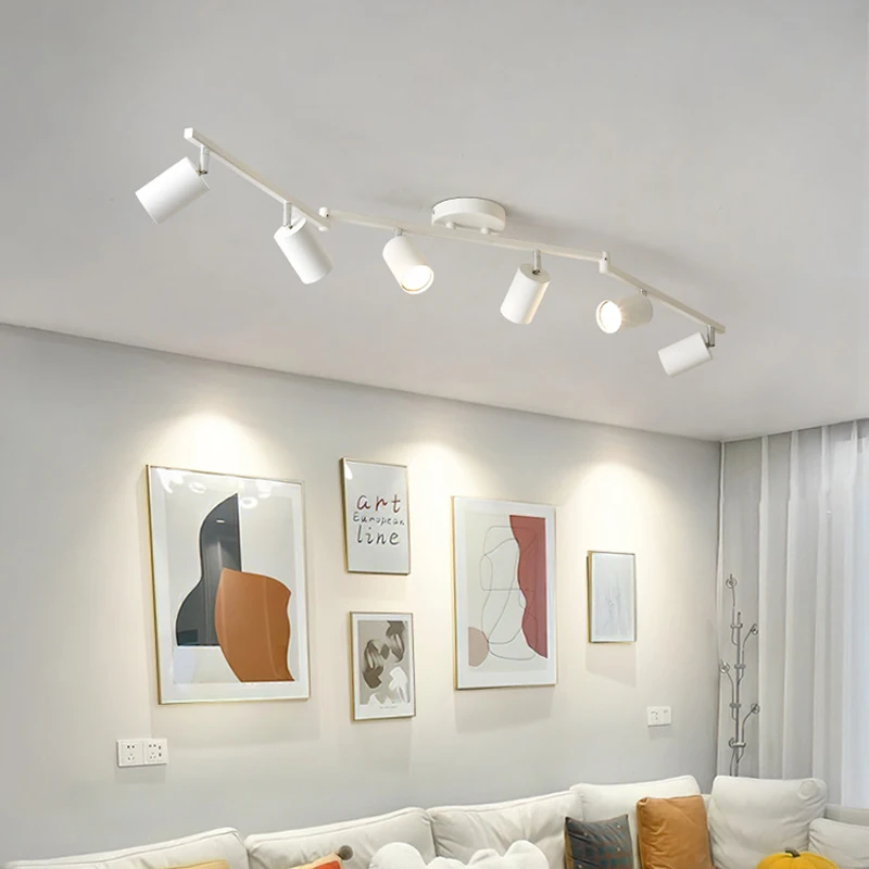 Black White Ceiling Light Living Room Balcony Lamp Corridor Chandelier Modern Spotlights Interior Decorative Lighting Fixtures
