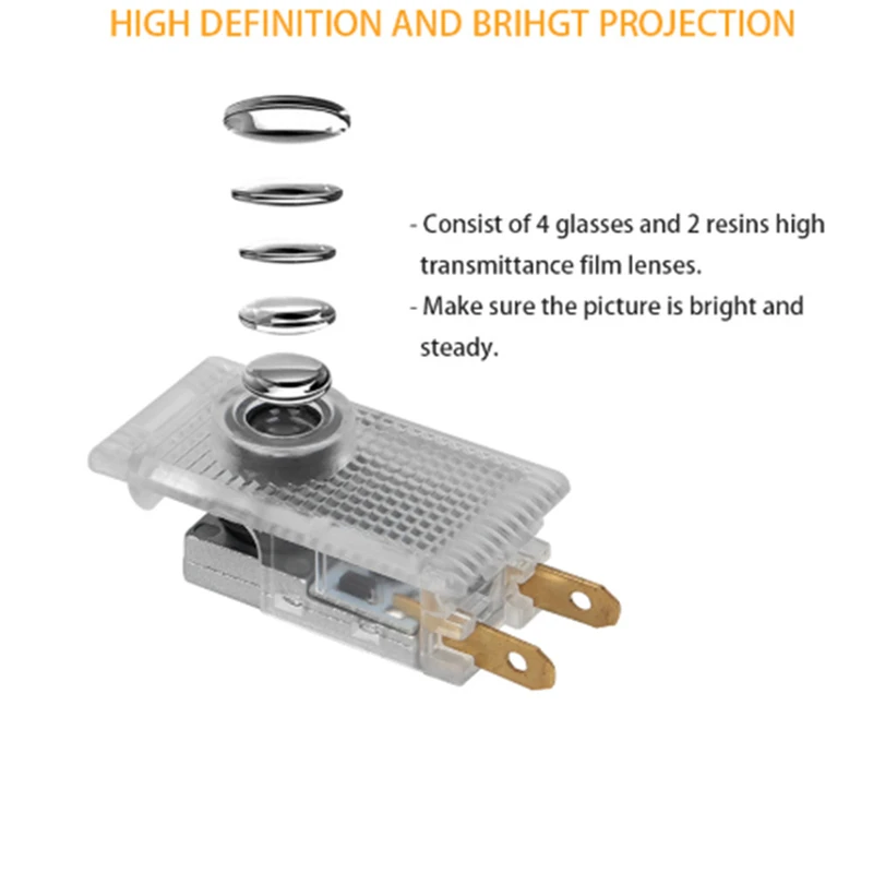 2 قطعة مصباح إشارة LED باب السيارة العارض شبح الظل أضواء اكسسوارات لأوبل أسترا j g إنسيجنيا كورسا d فيكترا c زافيرا السيارات #5