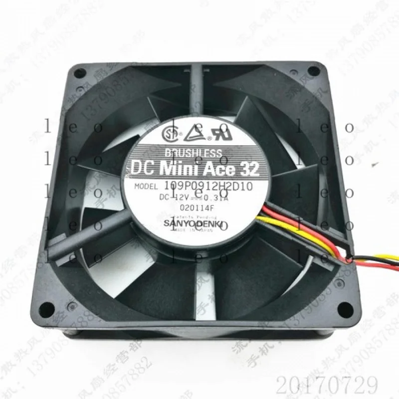 

CC for Sanyo 109P0912H2D10 9032 DC12V 0.31A 9CM 3-Wire Power Supply Cooling Fan