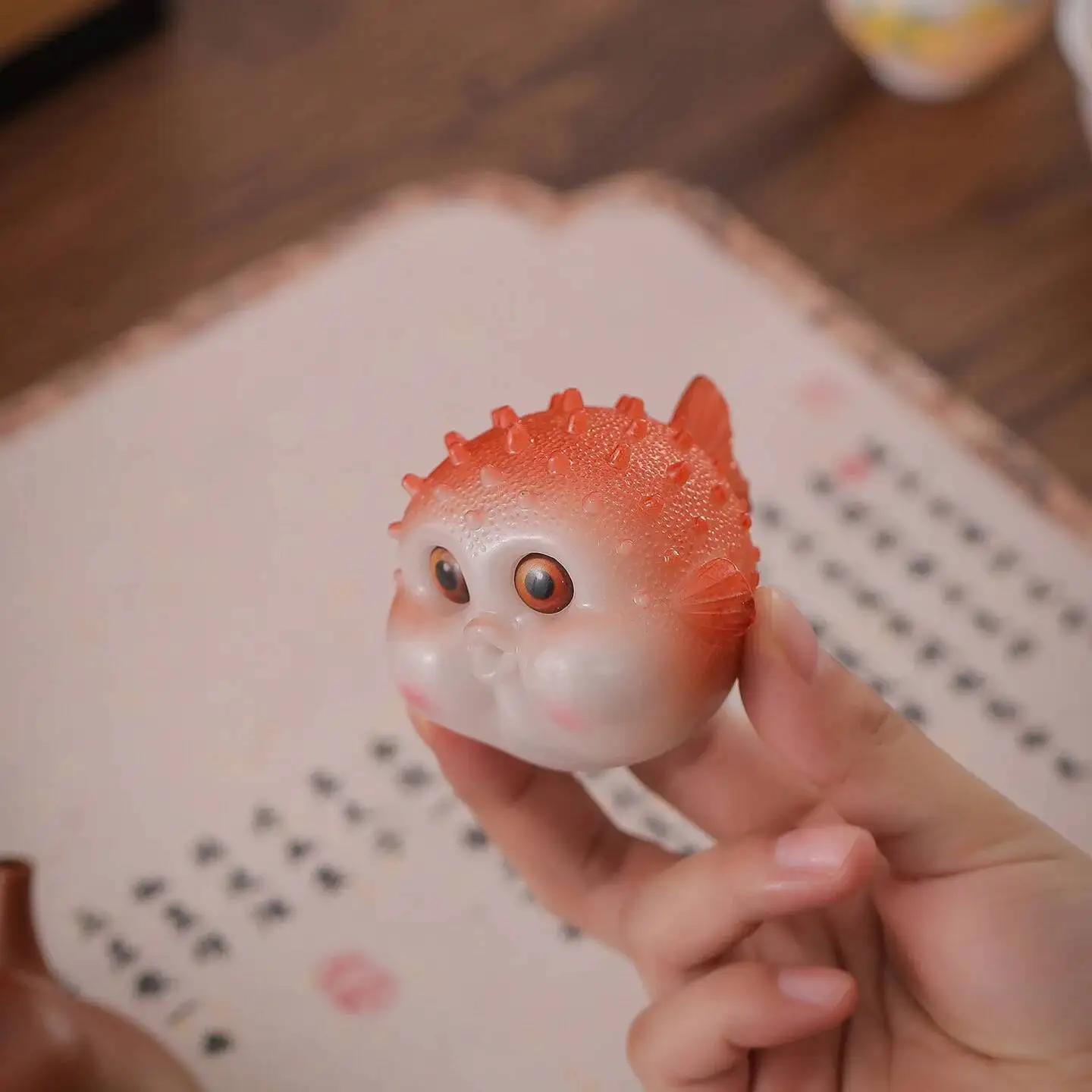 Cute Bubble Fish Color-Changing Tea Pet Tea Play Tea Table Decoration Ornament Tea Pet Accessories Fun Ornament