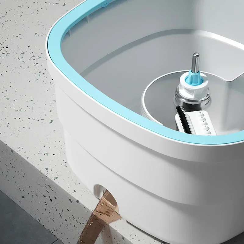 Flatbed Spin Mop and Bucket Set Clean Water & Sewage Separation Mop Floor Clean Household Cleaning Tools and Its Mop Accessories