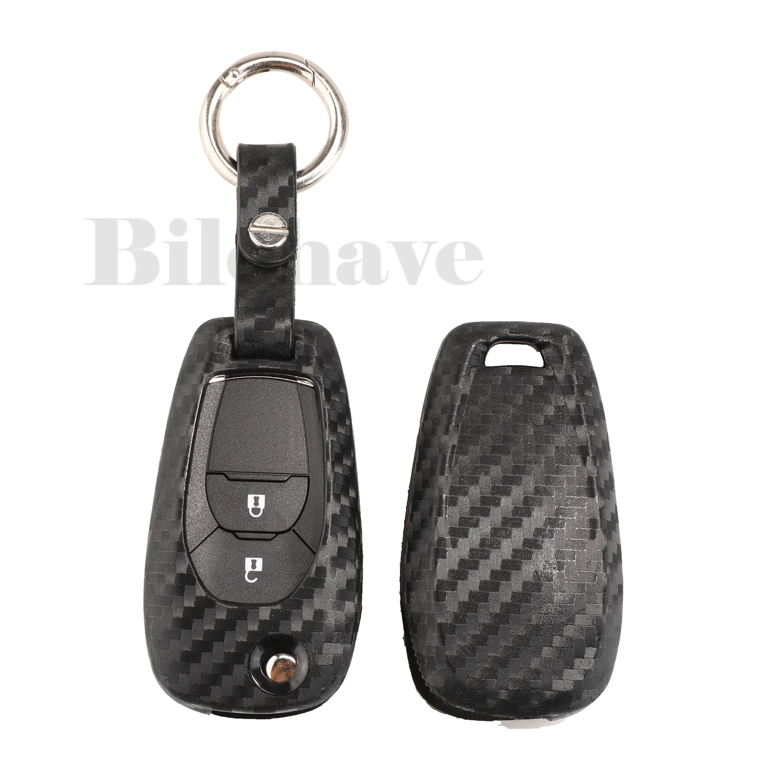 jingyuqin For Chevrolet Cruze Sonic Spark Trax Cases Accessories Carbon Fiber Silicone Remote Car Key Case Cover Fob