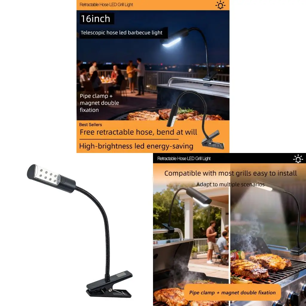 Energy Efficient LED Barbecue Light Mount LED Grill Light BBQ Light for Grilling Camping Activities