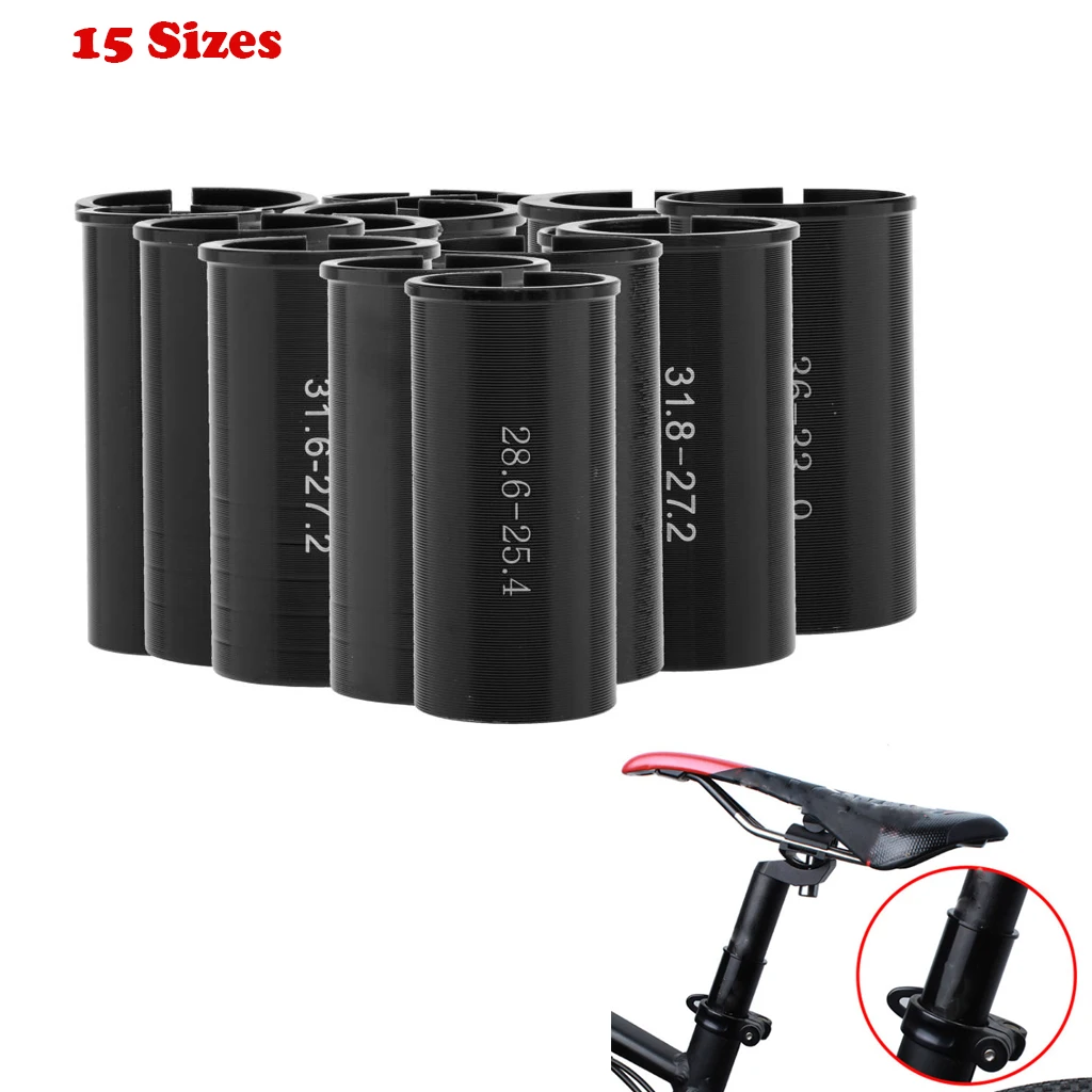 Adaptador de funda de tubo de tija de sillín de cuña de tija de sillín ligero 27,2mm 28,6mm 30,0mm 30,4mm 31,6mm buje para bicicleta de montaña, bicicleta de carretera