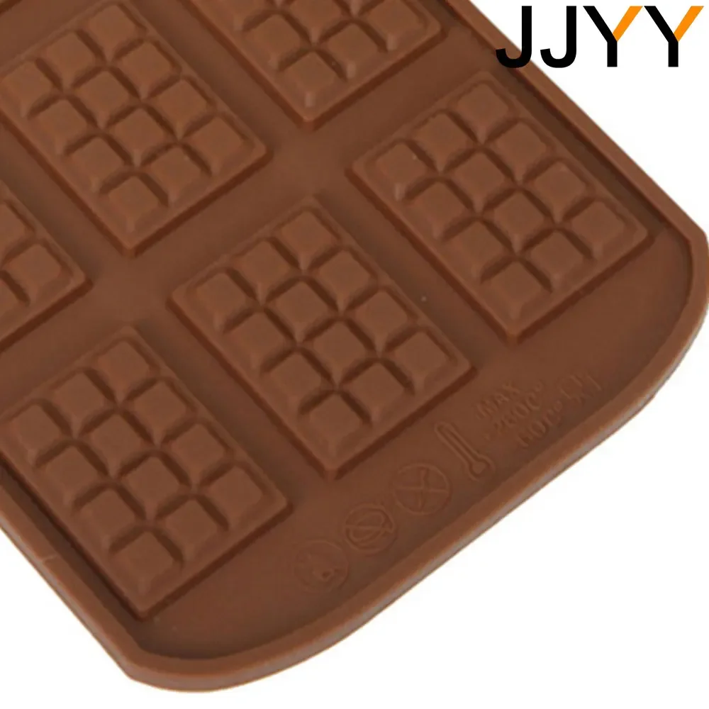 JJYY Siliconen mal 12, zelfs chocoladevorm Fondant DIY Candy Bar Mold Taartdecoratie Gereedschappen Keuken Bakaccessoires