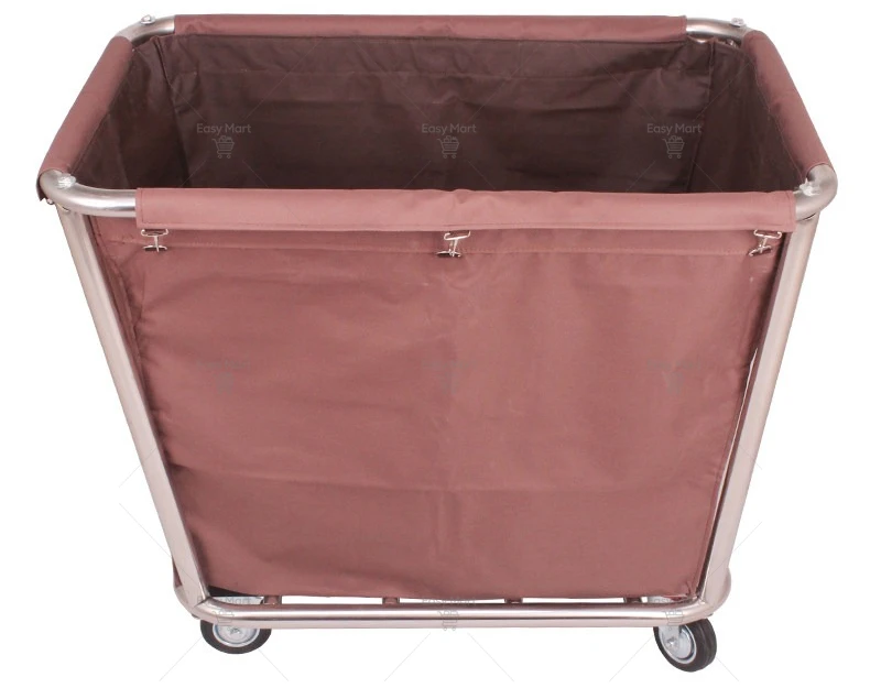 Linen Trolley Hotel Guest Room Service Trolley Stainless Steel Trolley Laundry Dry Cleaner