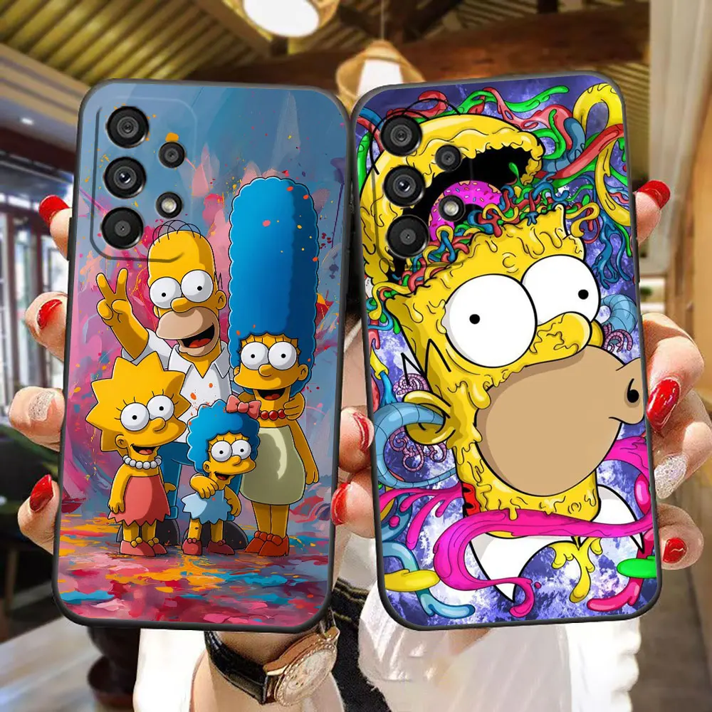 Funny The Homer S-Simpsons Phone Case For Samsung Galaxy A73 A72 A55 A54 A53 A52 A51 A42 A34 A33 A32 A23 A22 A20S A14 Case Shell