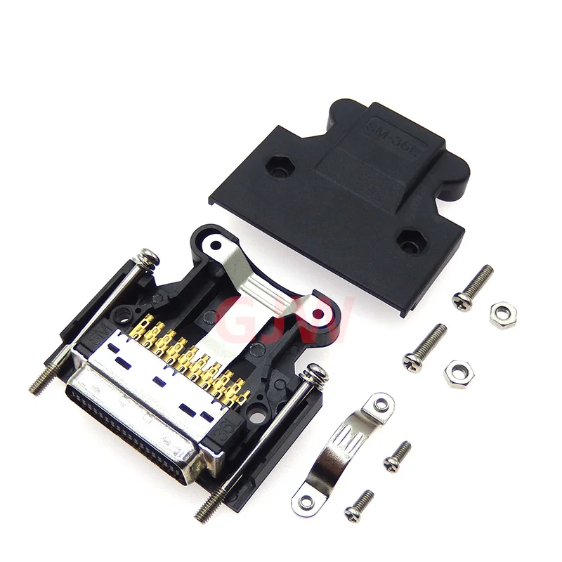 1PCS SCSI Connector SCSI-36pin Plug 36 Core HPCN SM-36L Servo Connector Full Gold