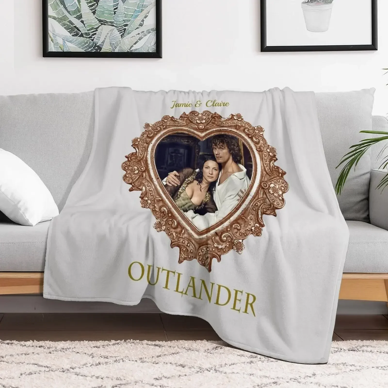 Jamie and Claire Throw Blanket Bed Fashionable Summer bed plaid Blankets