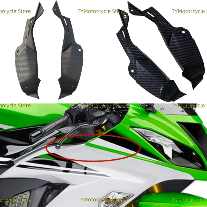 

Motorcycle Side Panel Upper Front Air Intake Cooler Cover Fairing Cowl Fit For KAWASAKI ZX-6R ZX6R NINJA 636 2013-2018