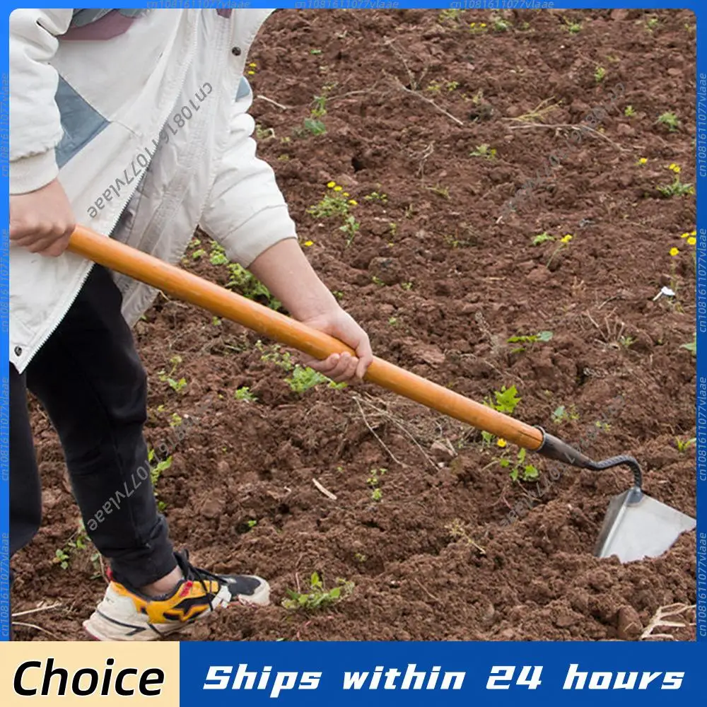 Furrow Hoe Triangle Small Tip Hoe Agricultural Land Turning Loose Soil Hoe Hand Plow/Manual Plough Rake Hoe Garden Tools