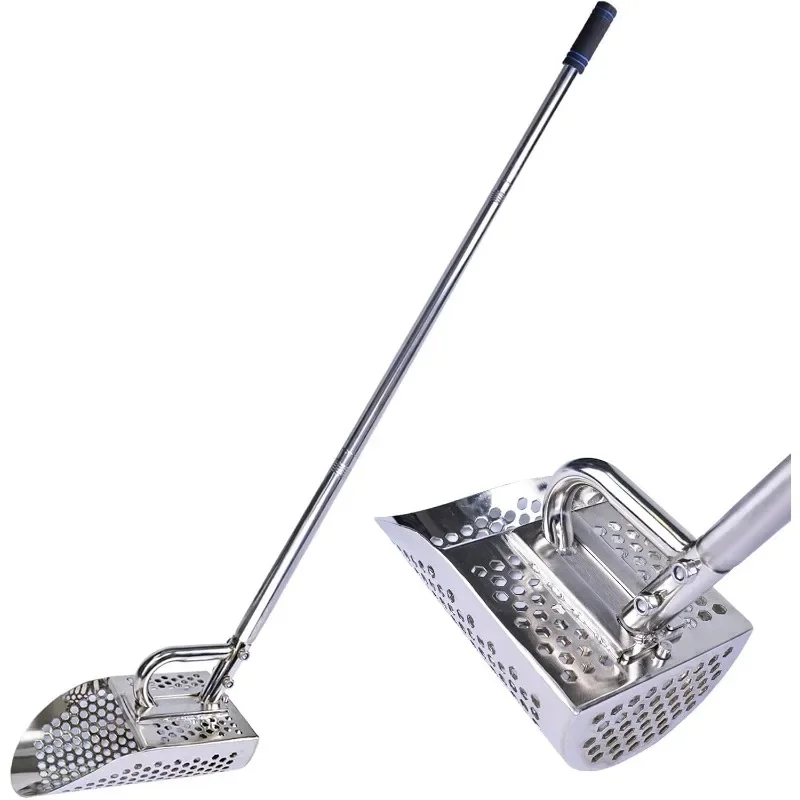 

home.Sand Scoop for Metal Detecting, Stainless Steel Shovel Scoop for Metal Detecting for Adults, Rust-Proof Sand Scoops for