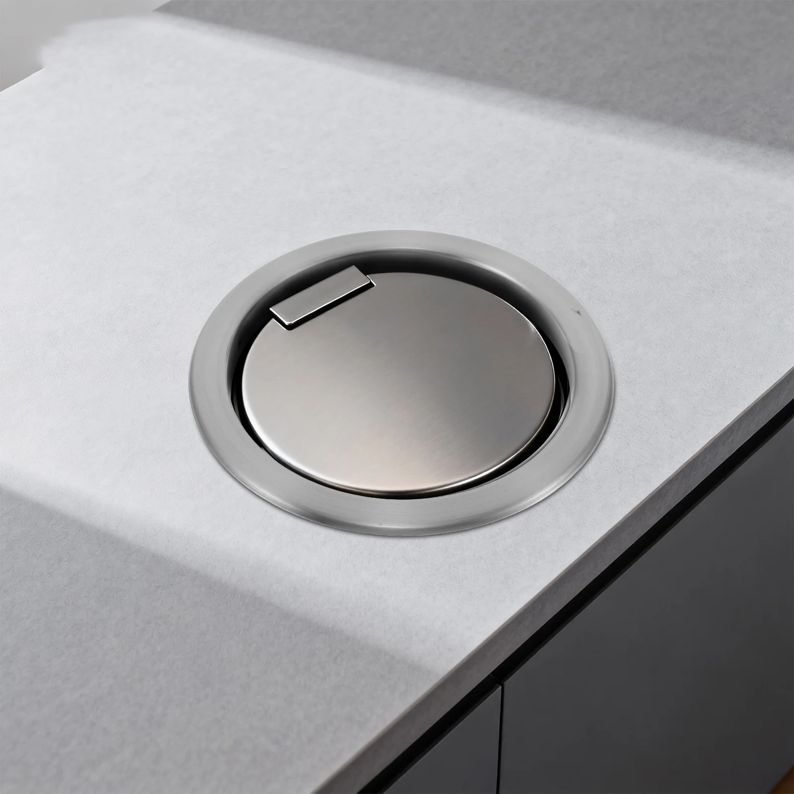 

Trash Can Decorative Cover Waterproof Plastic Garbage Bin Lid Replacement Dustproof Kitchen Household Waste Bin Accessory