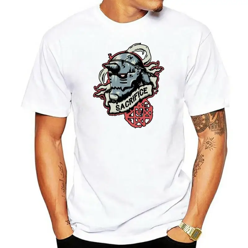 Newest 2022 T Shirt Men O Neck Cotton T-Shirt Full Metal Alchemist Alphonse Elric New Street Wear Printing Shirt