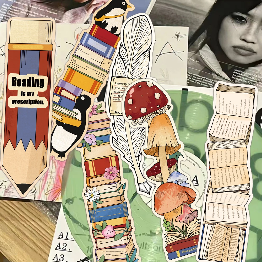 30PCS Retro Reading Theme Bookmarks Decoration Tags Books Novels Books Gifts Wholesale Decoration