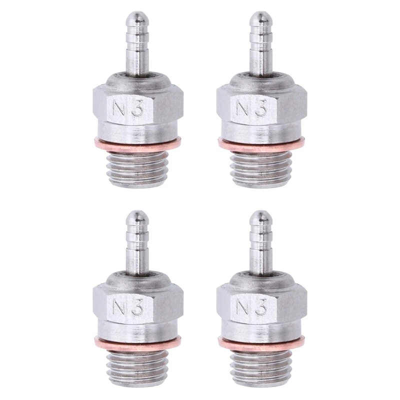 4 Pcs Glow Plugs Hot Spark Vertex SH Engine Parts Accessories For Nitro Truck Replace OS RC Car HSP 70117, N3