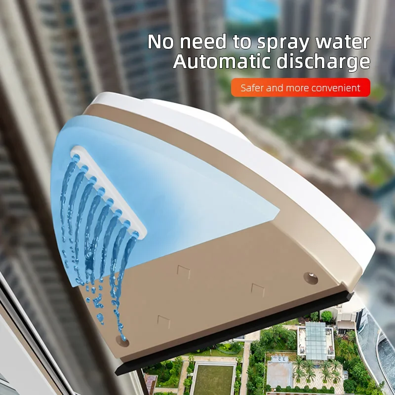 New Magnetic Glass Window Cleaning Tool Water Discharge Double-layer Wiper Household Special Magnetic Window Cleaner Cleaner