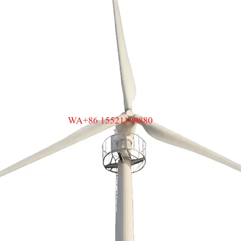 WMWMNU 10kW Horizontal Axis Wind Turbine Generator 13kW Max 7.8m Wheel Diameter Reinforced Glass Fiber Blades Grid 220V Home