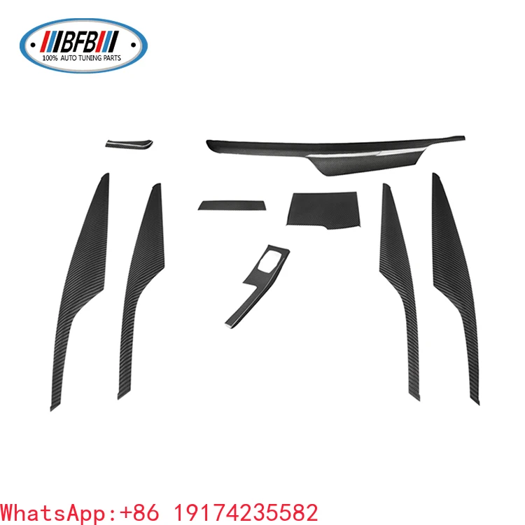 

Pre- Preg Carbon Fiber Interior Trims Full Set Interior Accessories for Car Dashboard Cover Panels for BMW 5 Series G30 9PCS