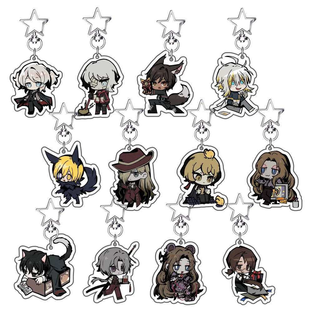 Game LimbusCompany keychain Acrylic Stand Gregor Don Quixote Ryōshū Yi Sang Faust Model Display Goods Collection Desk Ornament