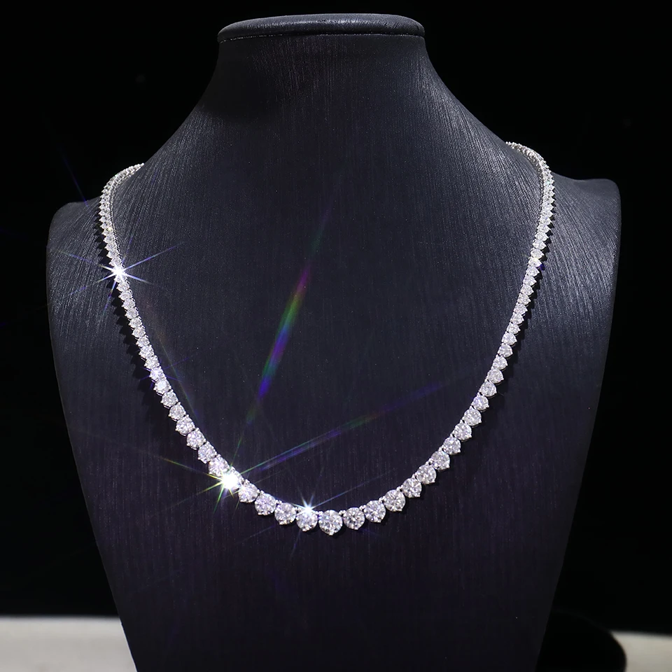 Provence Tennis Necklace for Women 16In white Gold Single Row DEF/VS Lab Diamonds Party wedding Everyday Fine jewelry Custom
