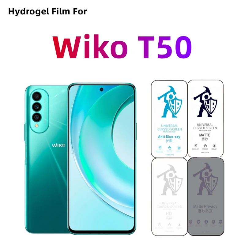 2 uds película de hidrogel mate para Wiko T50 HD Protector de pantalla para Wiko T50 cuidado de los ojos privacidad Anti espía película protectora mate