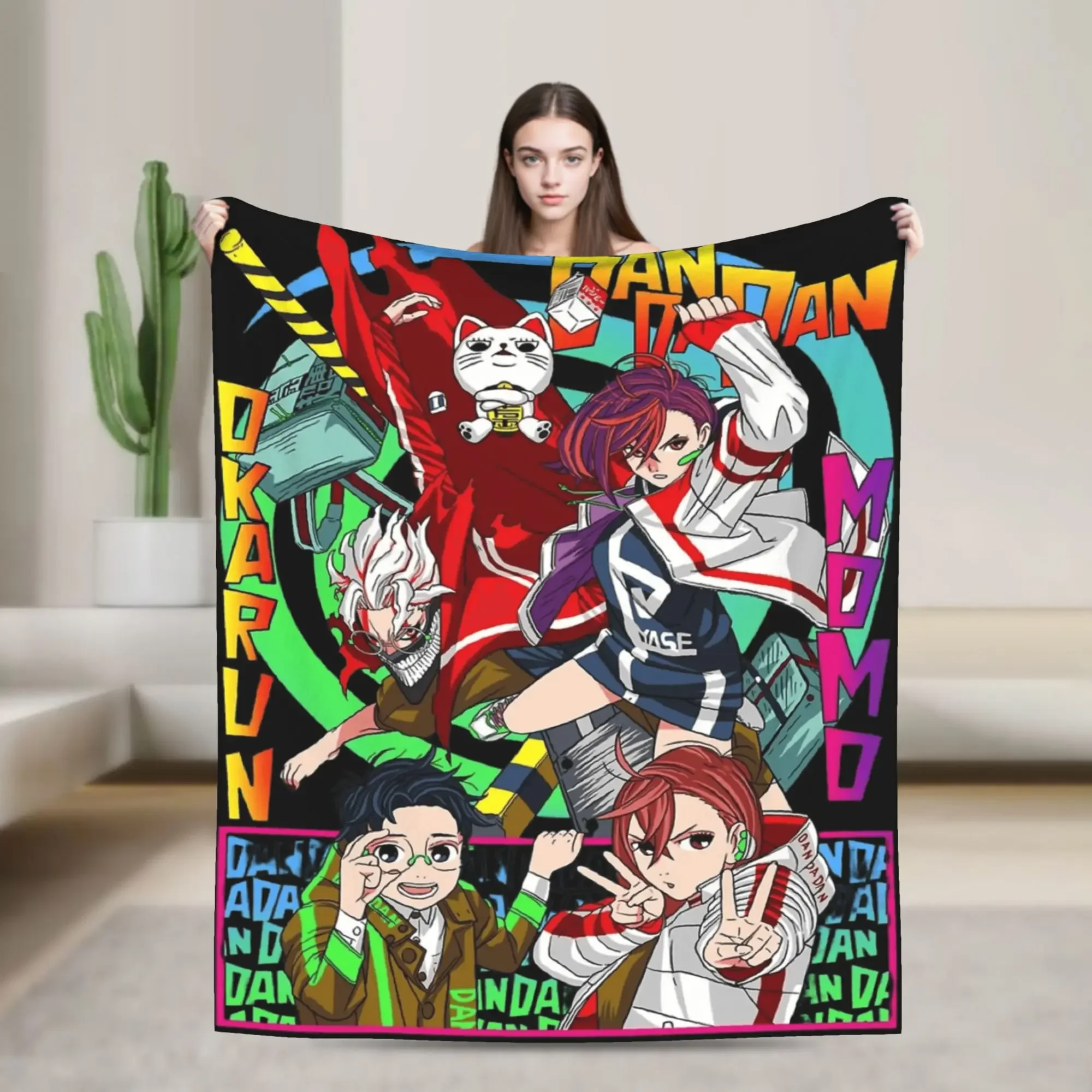 

Плед Dandadan Anime: Теплый, Мягкий, Уютный Плюшевый Плед для Улицы, Путешествий, Офиса, Накидка на Кровать, Фланелевое Покрывало