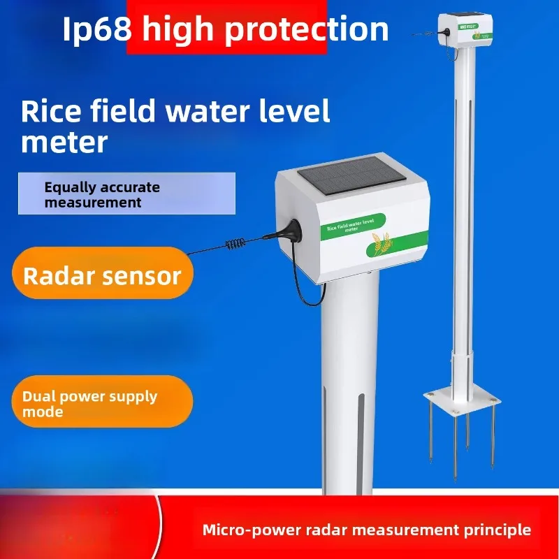 4G remote wireless smart agricultural liquid level height monitoring sensor for rice field water level gauges